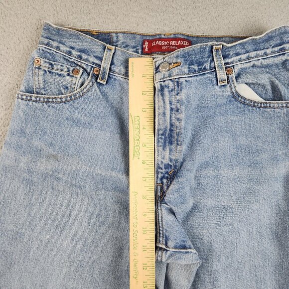 Levis 550 Jeans Womens 12 Short Misses Relaxed Fit Tapered Leg Blue Y2K Denim - Picture 7 of 13